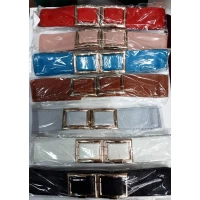 Ремень женский «прямоугольник». искусственная кожа. Узкий (3 см). Турция.