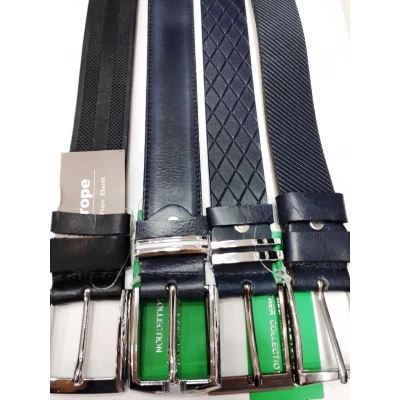 Ремень мужской  классика, цвет синий, ширина 3.5 см