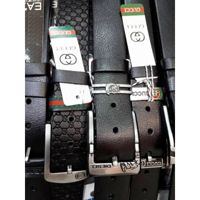 Ремень мужской кожаный брендовый классика, Турция, большой ассортименте, ширина 3.5 см