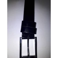 Ремень мужской кожаный лаковый, синий, ширина 3.5 см, Украина