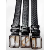 Ремень мужской кожаный, Китай, ширина 3.5 см