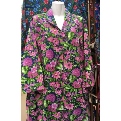 Халат женский байковый на пуговицах, размер 46-62, цвета и рисунки в ассортименте (размер на выбор)