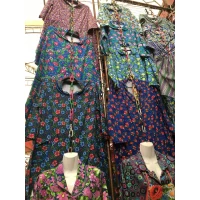 Халат женский байковый на пуговицах, размер 64-74 БАТАЛ, цвета и рисунки в ассортименте (размер на выбор)