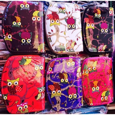 Кошелек женский на змейке, рисунки и расцветки в ассортименте