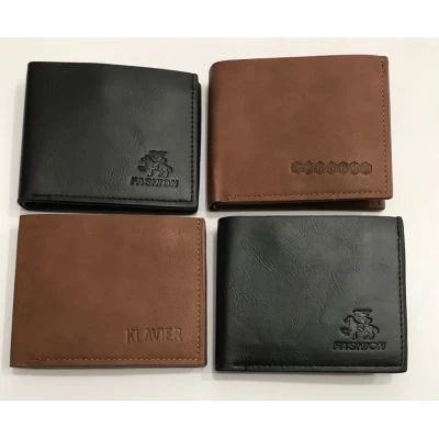Мужской кошелек кож зам Арт 351, размер 11.5х9.5х2см, без застежки