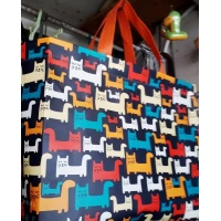 Женская эко сумка ламинат, размер 32x24x10см, расцветки в ассортименте