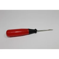 Шило с крючком с пластмассовой утолщенной ручкой 12см