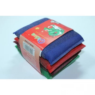 Мочалка ( жесткая) 4 шт. 10.5/9.5см