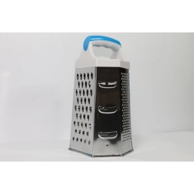 Терка для продуктов (6-ти сторонняя) нержавеющая сталь бол. 19.5х12см