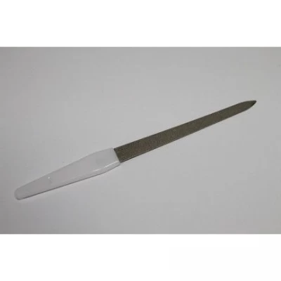 Пилочка маникюрная (белая ручка) с алмазным напылением