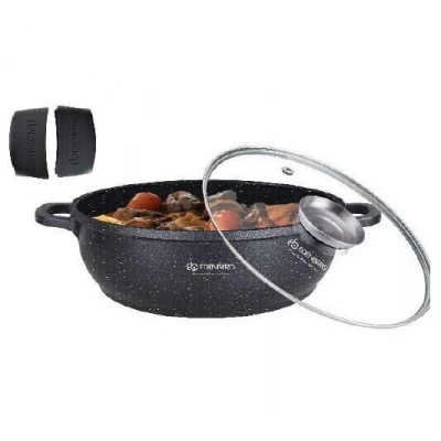 Сотейник мраморный с крышкой Edenberg EB-8135 - 5.5л/32см