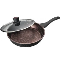 СКОВОРОДА ГЛУБОКАЯ МРАМОРНОЕ ПОКРЫТИЕ С КРЫШКОЙ - 28СМ. EDENBERG EB-14138