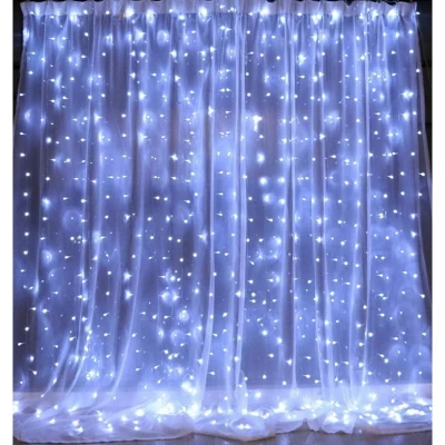 Гирлянда-штора 160 led W-9 Белая 2M*2M на медной проволоке+соед