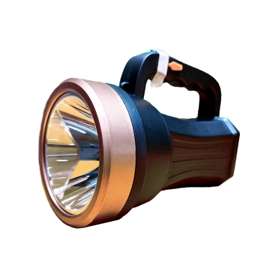 Фонарик  с ручкой и аккумулятором Черный