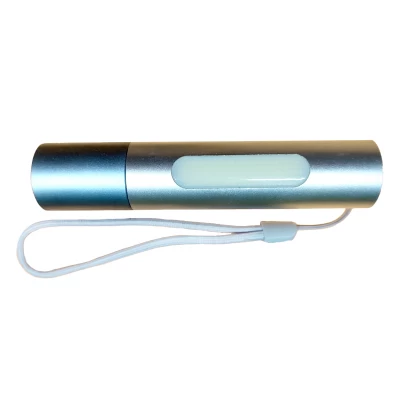 Фонарик с боковым светом и аккумулятором Серый