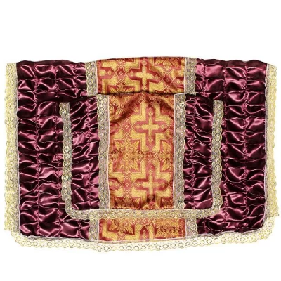 Комплект с Драпировкой по Бокам Парча /Бордовый/