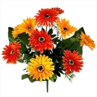 Искусственные цветы букет астра двухцветная, 37см