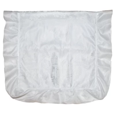 Покрывало Шелк, Тюль, Оборка шелк /Белый/