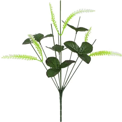 Нога букетная 8-ка с темным листом и колоском, 41см (в упаковке 10 шт)