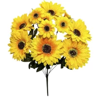 Искусственные цветы букет подсолнухов Дачный, 51см