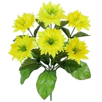 Искусственные цветы букет клематиса с подкустником, 34см