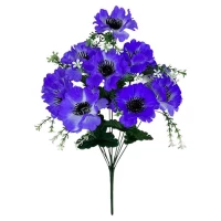 Искусственные цветы букет  бархатцы разноцветные , 42см