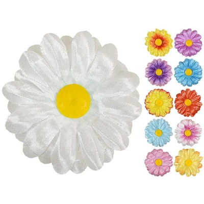 Ромашка атласная, 7,5см (в уп. 100 шт)