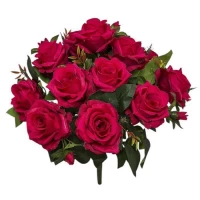 Искусственные цветы букет розы с бутончиками Чары серия VIP, 50см