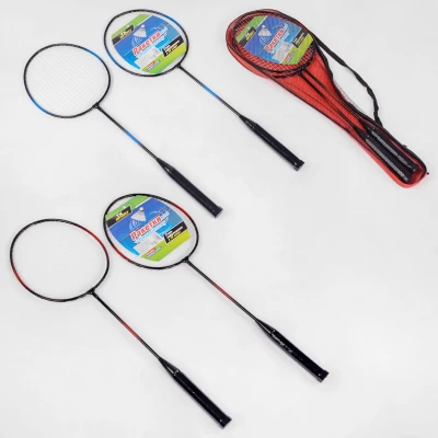 Бадминтон TK Sport С40174, 2 цвета, 2 ракетки в чехле Красный