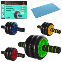 Колесо для пресса (ролик гимнастический) тройной пластма Gemini GI-1779