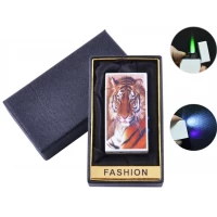 Зажигалка с фонариком в подарочной коробке Тигр (Турбо пламя) №1987-2