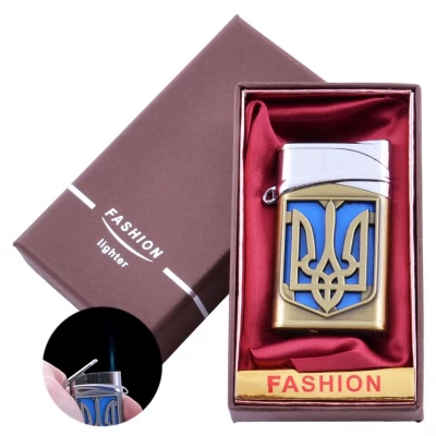 Зажигалка в подарочной коробке Украина (Острое пламя) UA-24 Gold