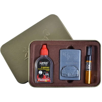 Подарочный набор Bugatti Veyron 3в1 Зажигалка, бензин, мундштук №4715-2