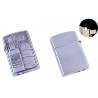 Зажигалка карманная Jack Daniels (Острое пламя) №4925 Silver