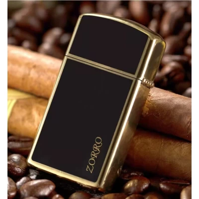Зажигалка бензиновая ZORRO черно-золотая HL-285 Зажигалка бензиновая ZORRO черно-золотая HL-285
