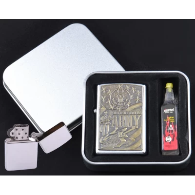 Зажигалка бензиновая в подарочной упаковке USA ARMY №XT-3858-1