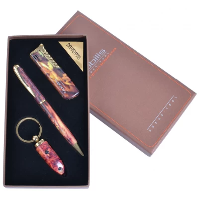 Набор Nobilis 3в1 Зажигалка, Ручка, Брелок №3396-4