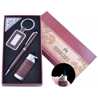 Подарочный набор брелок,ручка,зажигалка (Острое пламя) №AL-010