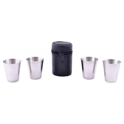 Рюмки в кожаном чехле (4шт) PM-13