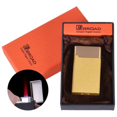 Зажигалка газовая в подарочной упаковке Broad (Турбо пламя) XT-4976 Gold