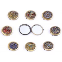 Косметическое Зеркальце карманное круглое (Испания) №7006-9 Без коробки