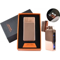 USB - Газовая Зажигалка (Острое пламя + спираль накаливания) индикатор заряда HL-250 Jin Bing