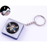 Зажигалка карманная-брелок квадрат Черный Роджер №2312-6