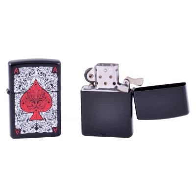 Зажигалка бензиновая STAR Пиковый туз №8905-7