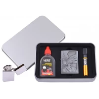 Зажигалка бензиновая в подарочной коробке (Баллончик бензина/Мундштук) Орел на охоте XT-4711-8