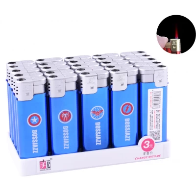 Зажигалка пластиковая BossJazz (турбо пламя) №007-UVH Зажигалка пластиковая BossJazz (турбо пламя) №007-UVH