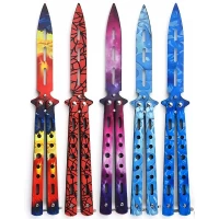 Нож бабочка тренировочный 22,5см (Балисонг) 26-02 3D