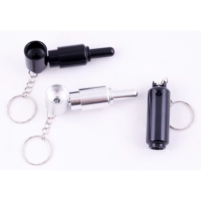Курительная трубка-брелок металлическая HL-225