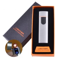 Сенсорная USB зажигалка в подарочной коробке LIGHTER ⚡️ HL-101-4 Silver