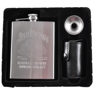 Подарочный набор с флягой и рюмками Jim Beam QK-166
